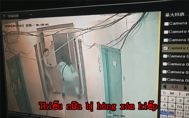 Thiếu nữ bị hàng xóm xé áo ngay tại hành lang, kéo vào phòng sàm sỡ